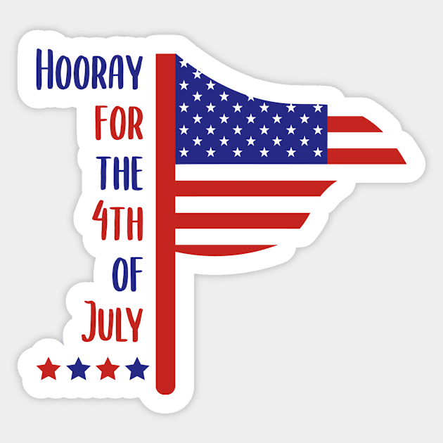 July 4th America Sticker by Saldi